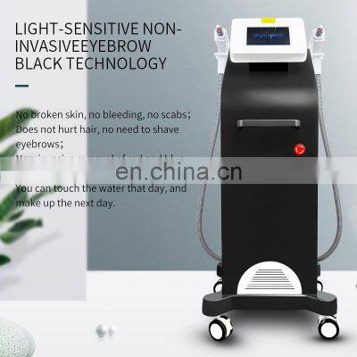 Non Invasive Tattoo Removal Laser Instrument Double Head Q Switch ND Yag Laser Machine Eyebrow Pigment Removal Beauty Instrument photo-2
