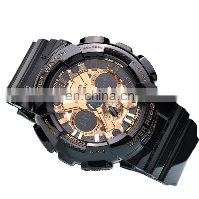 SANDA 6033 Men's LED Quartz Watches Military Fashion Sports Analog Alarm Watch Waterproof