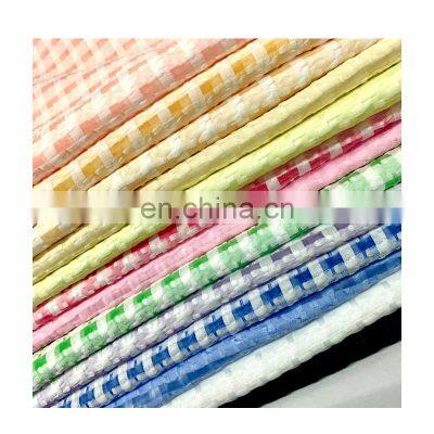 2022 summer fabric wholesale pyjamas gingham dress fabric