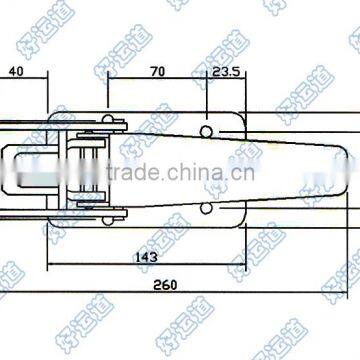 03122 Tailboard Catch Door Lock Paddle Latch