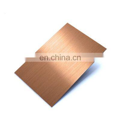 Sus Hairline Sheet Finish Ti Golden Mirror Etched Stainless Steel Ss 410 Plate