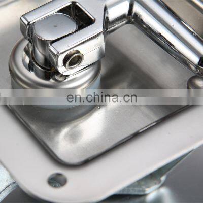 Factory Price MS858 Silver Mirror-Polished 304 Stainless Steel T Bar Vehicle Truck Handle Cabinet Toolbox Panel Paddle Locks photo-3