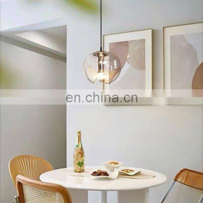 Hot Sale Single Ball Glass Chandelier Decor Design LED Pendant Light For Dining Room Living Room Bedroom Led Hanging Lamp