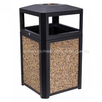 Outdoor/Indoor Aggregate Panel Trash Can