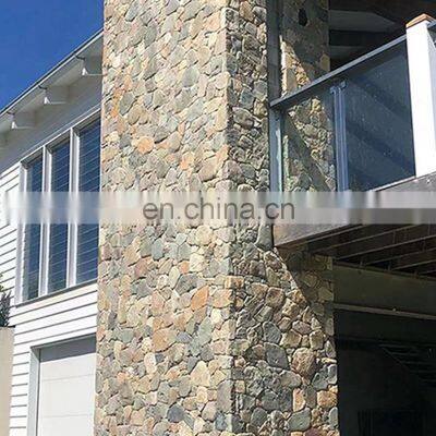 Decorative 3d Exterior Large Rockface Rustic Facade Loose Grey Wall Stone Cladding Wall Veneer Panels Cheap