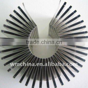 CNC machined aluminum cooling fins