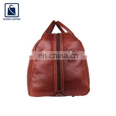 Wide Range of Top Quality Cotton Lining Material Buff Antique Fitting Vintage Style Unisex Genuine Leather Duffel Bag for Sale