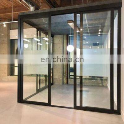 aluminium double tempered glass sliding doors high quality energy efficient sliding door