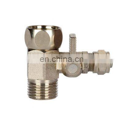 1/2 to 1/4 RO Water Filter Spare Parts Quick Connector Tee Ball Valve Faucet Tap Shut Off Ball Valve Copper Feed Water Adapter