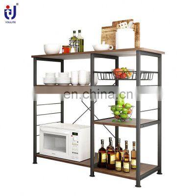 Custom Made Kitchen Wooden Furniture Trolley With Drawers Door