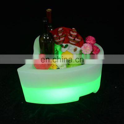 Wholesale customized different High quality Bar Light Champagne Wine Drinks Beer Bucket KTV Nightclub Portable LED ice bucket