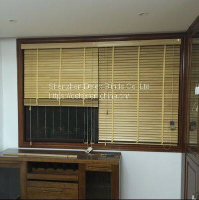50mm Basswood Venetian Blinds Manual Control System photo-2