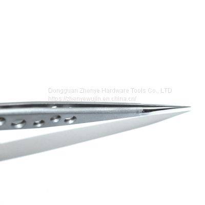 High Precision 9-hole Tweezers Sandblasting and Sanding Straight Head Heat Dissipation Niezi Grafting Eyelashes Beauty Nail Bird's Nest Hair Pick photo-4