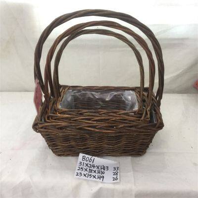 Wicker Basket Natural Colour Shopper Wicker Baskets photo-2