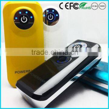 Custom power bank 5200mAh mobile battery charger with LED lighting