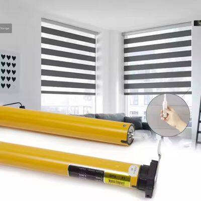 Bedroom blackout window blinds remote electric motorized zebra blind curtains shade persianas