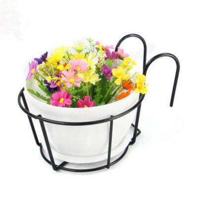 Hanging steel Basket Factory Cheap Wholesale Plastic Hanging Planter Indoor&outdoor Plant Pot Home Garden Decoration Round Shape