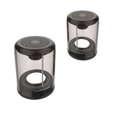 2024 High Quality Transparent Body TWS Twin Wireless Magnetic Speaker Wifi Wireless Radio Communication Built-In Mic Spider