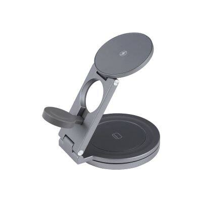 Large disc base zinc alloy magnetic charger foldable 360 degree rotation suitable for iPhone 15 14 13 12 pro max series