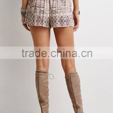 2015 China Manufacturer Customized Latest Design Casual Women Print Shorts photo-4