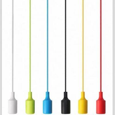 E27 Lamp Holder, Colored Silicone Pendant Light, Chandelier, Ceiling Lamp photo-5