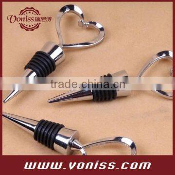 Heart Wine Bottle Stoppers Love Theme Wedding Favors Stainless Steel Bottle Plug Wine Plug Reusable Sealed Red Wine Saver photo-2