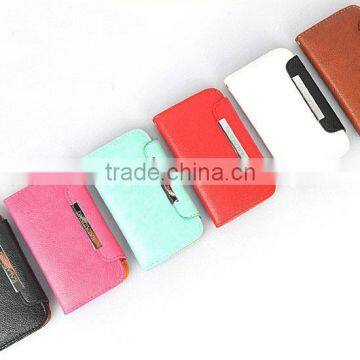 For HTC One M7 Vegan Leather Phone Wallet case skin cover