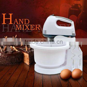 7 Speeds Hand Mixer With Rotational Bowl