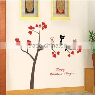 Cat On Tree Branch Wall Sticker Animals Cats Art Decal Kids Room Decor photo-4