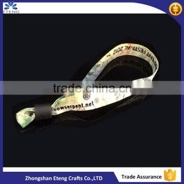 festival fabric entry wristbands for event plastic uni-directly buckle