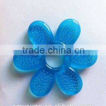 Flower shaped eva baby teether, guangzhou bebek soother wholesale pacifiers baby