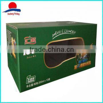 High Quality Printed Paper Box With Transparent Window For Juice