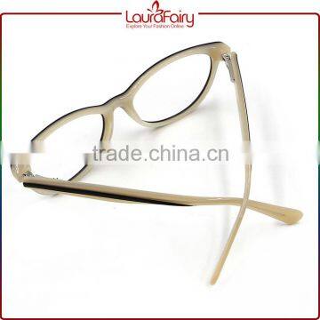Laura Fairy Hot Sell Cheap Unisex Transparent Two Tone Acetate Optical Frames photo-4