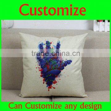 Customized printed watercolor home decor pillow/100% cotton fabrics microbead cushion