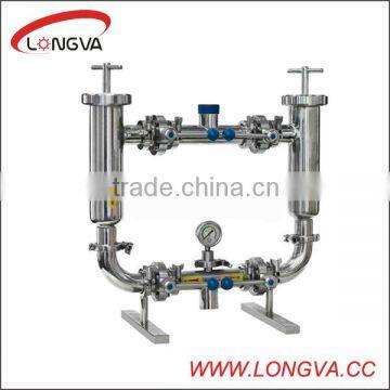 Stainless steel sanitary angle type filter