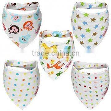 Wholesale Bandana Baby Bibs With Multi-Coloured Printed