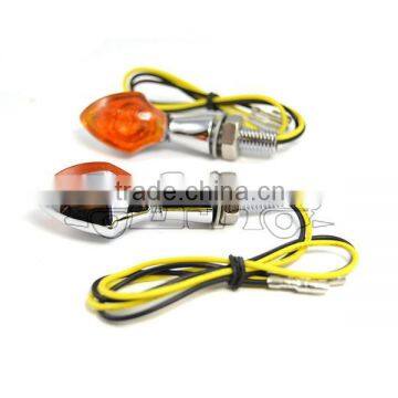 BJ-SL-042 Wholesale E-marked Mini Metal Material Amber LED Indicators Bulbs Motorcycle Turn Signal Lights photo-2