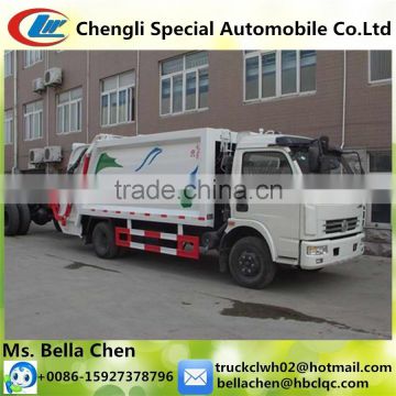 Waste truck with compactor, 120hp 6m3 DFAC garbage compactor truck for sale