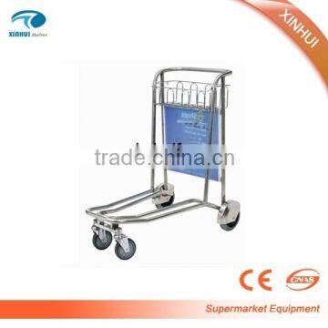 Airline Trolley 4 wheels stainless steel airport trolley with brake