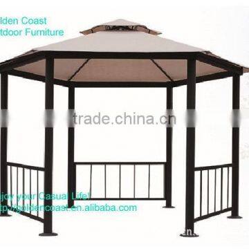 FG-064 outdoor hexagonal steel gazebo