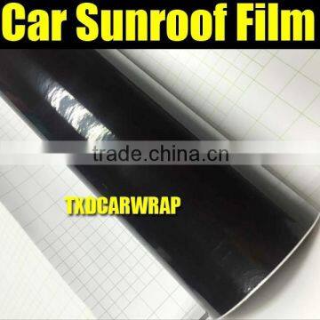 High glossy black sunroof car vinyl wrap film with 3 Layers 1.52*30M/Roll