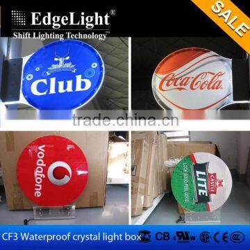 Edgelight CF3 round waterproof crystal light box