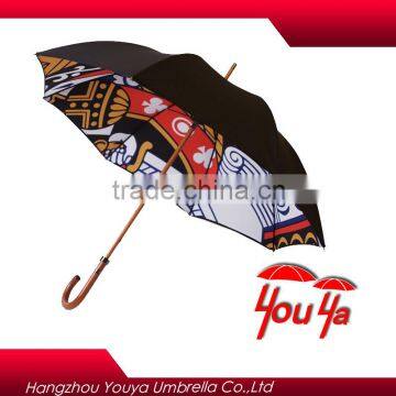 2016 New two layer printing wooden umbrella                        
                                                Quality Choice