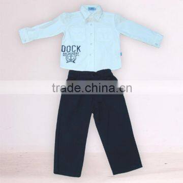 spring casual children Boy's 2 pcs suits Children's clothing sets t-shirt short pants latest design coat pant children suit