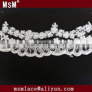 2015 whosale new design bridal cording lace trim