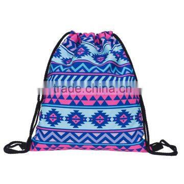 Brand New 3D Print Aztec High Quality Kids Colorful Drawstring Bag