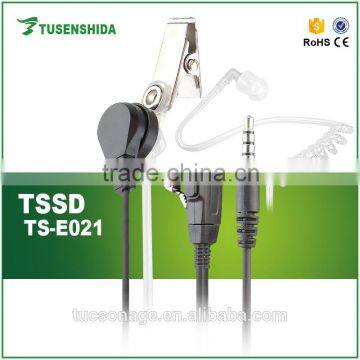 Cheap air tube single earphone with mic