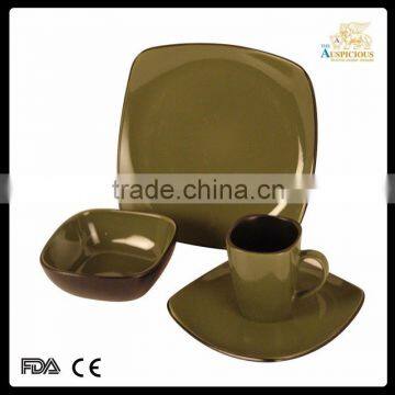 16pcs Square Shape Stoneware Dinner Set for Africa photo-3