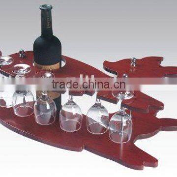 wooden wine rack