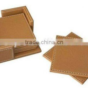 Pu leahter cup mat pad table